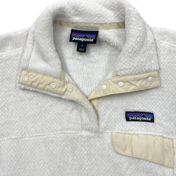 Patagonia White Fleece Pullover Polartec Sweater Jacket Women's Small - Picture 4 of 9